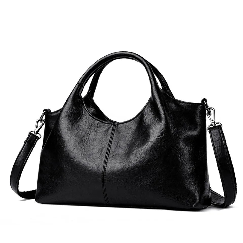 Premium-Handtasche aus weichem PU-Leder | Umhängetasche für Damen mittleren Alters
