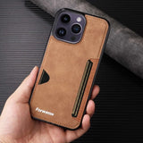Retro PU Leder Brieftaschenhülle mit Kartenhalter für iPhone 17 Air 16 15 14