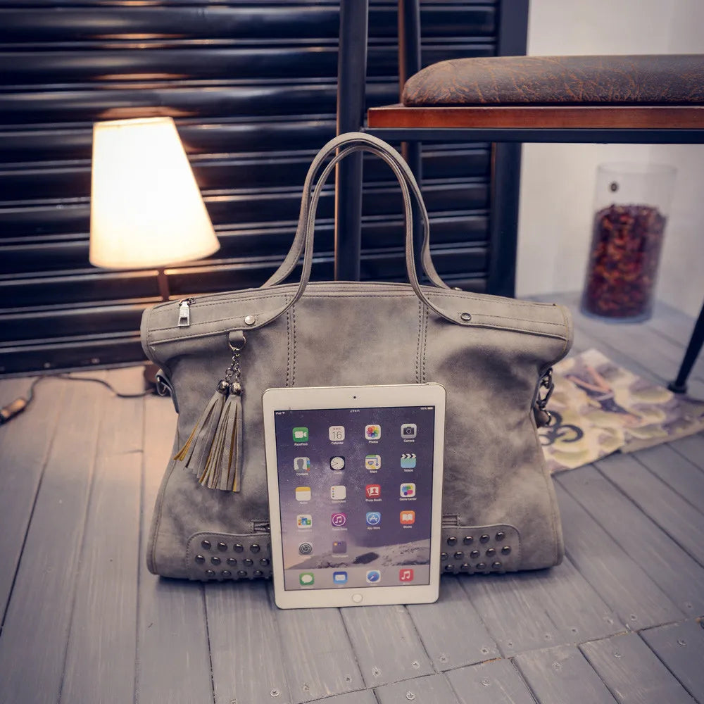 Luxusmarke Mattes Leder Handtasche | Hochwertige Große Tragetasche für Damen