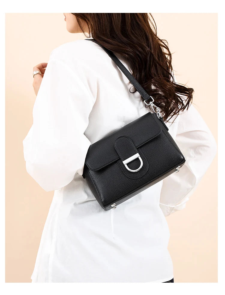 The Legacy-Flap Silhouette Luxury Cowhide Crossbody