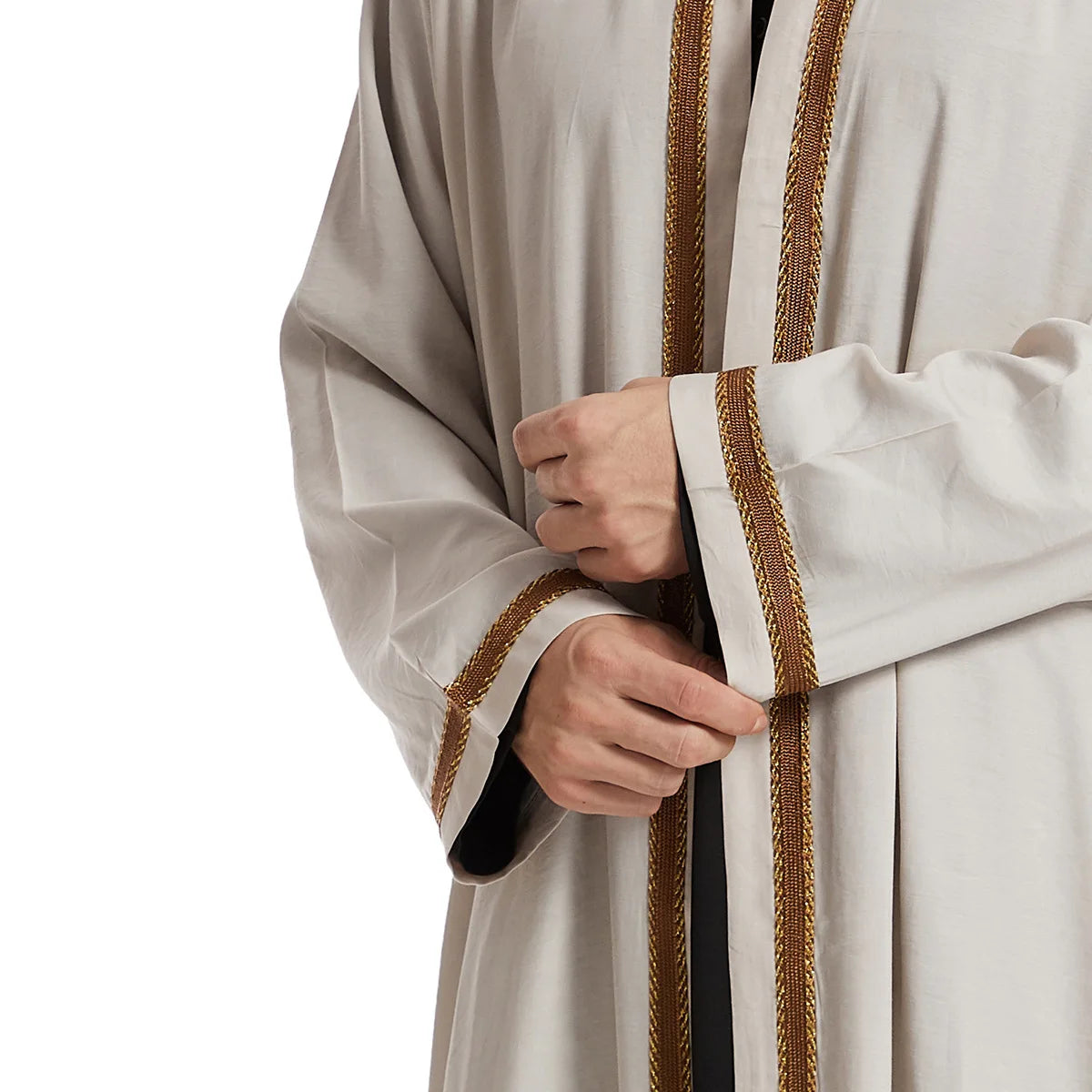 Muslimische Herren Eid Cardigan Abaya | Elegante Jubba Thobe und Ramadan Kimono