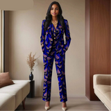 Das „Legacy“ Executive Set: Lebhafter 3-teiliger Anzug aus Ankara | Einreihiger Blazer, passende Weste & hoch geschnittene Hose