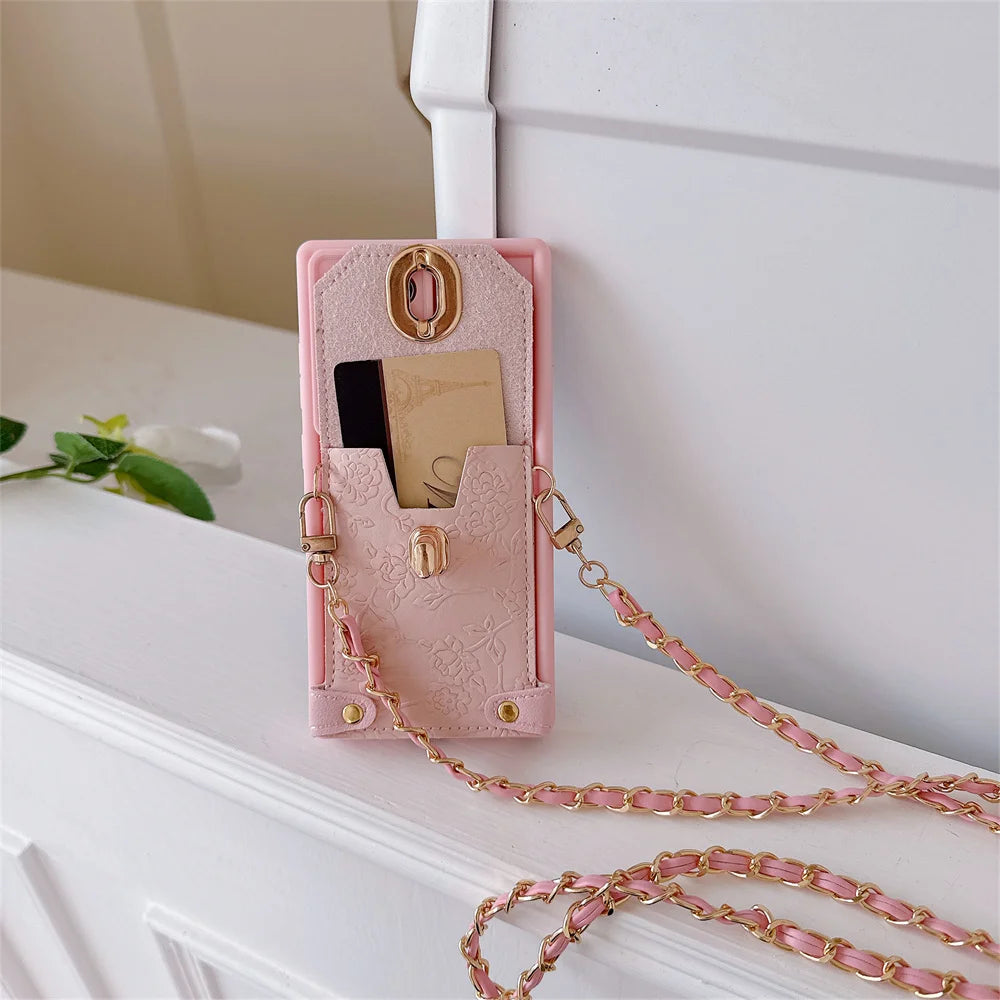 Umhänge-Brieftaschen-Hülle mit Kartenhalter für Samsung Galaxy S26 S25 S24 Ultra
