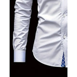 Men's White Long Sleeve Shirt – Smart Casual Dress Blouse