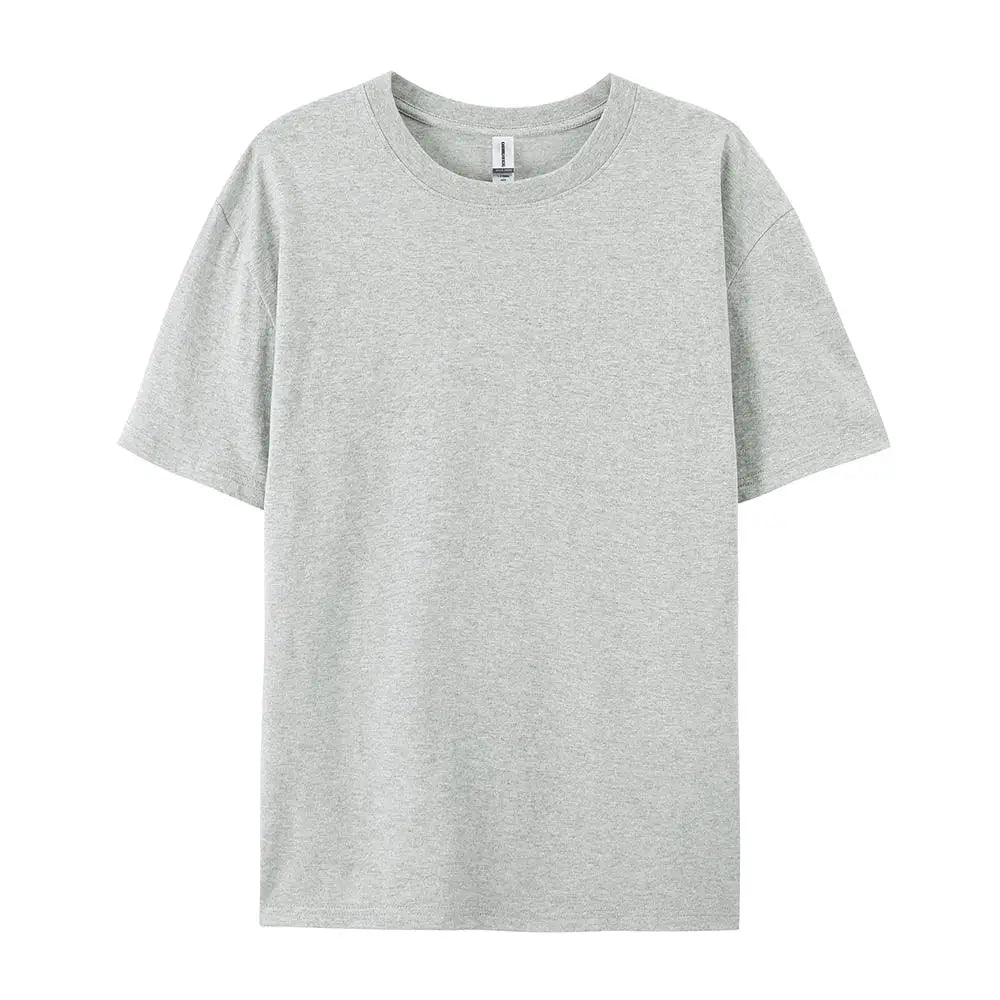 Damen Essential Solid T-Shirt: Relaxed Fit Premium-Baumwoll-Kurzarm-Oberteil