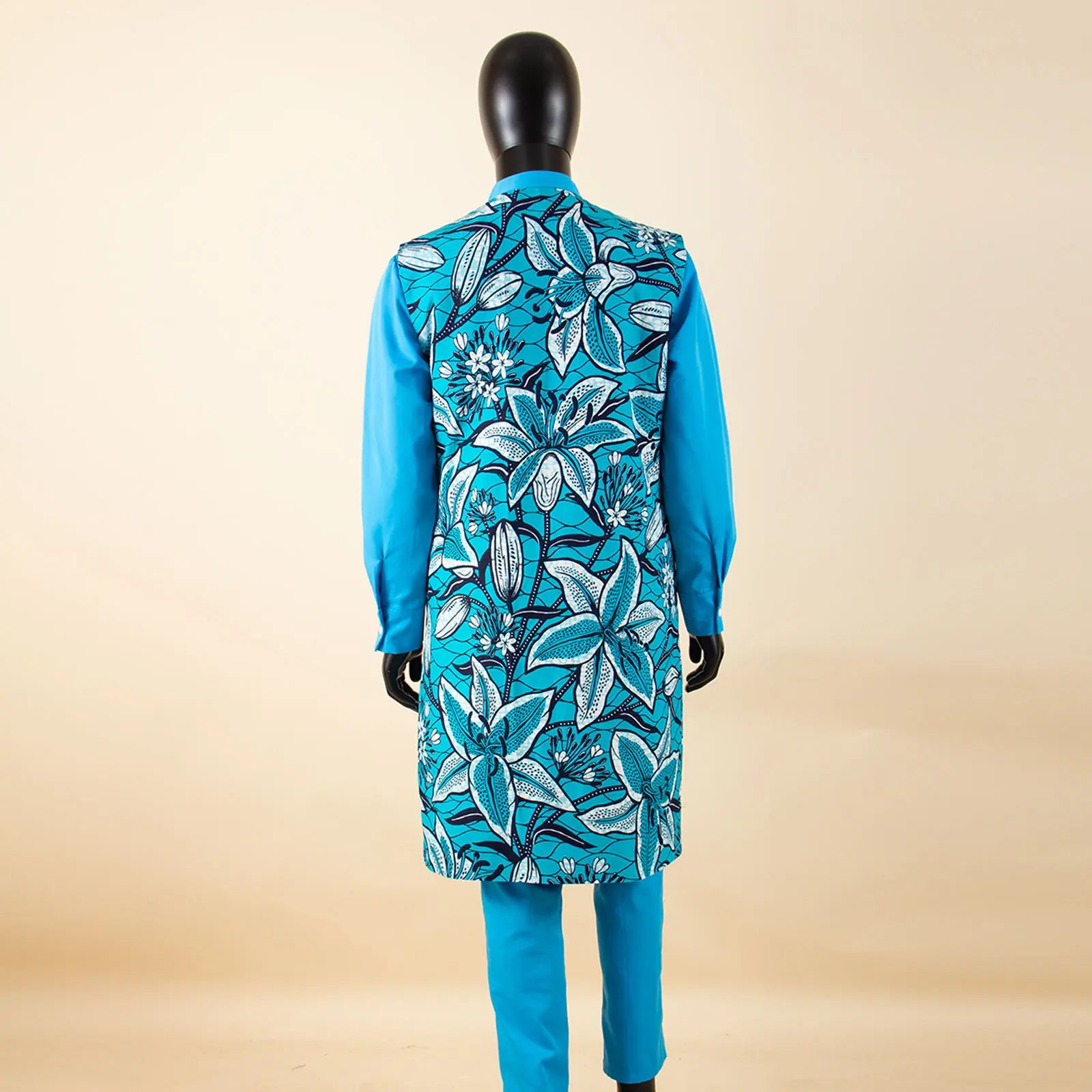 The "Legacy" Sovereign Suit: Bold 3-Piece African Print Set | Tailored Dashiki Coat, Inner Shirt & Trousers