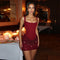 Luxury Women’s Sequined Velvet Party Dress – Elegant Glitter Mini Dress