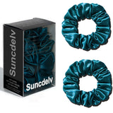 The "Silk-Glow" Duo: 2Pcs Pure 22 Momme Natural Silk Scrunchies