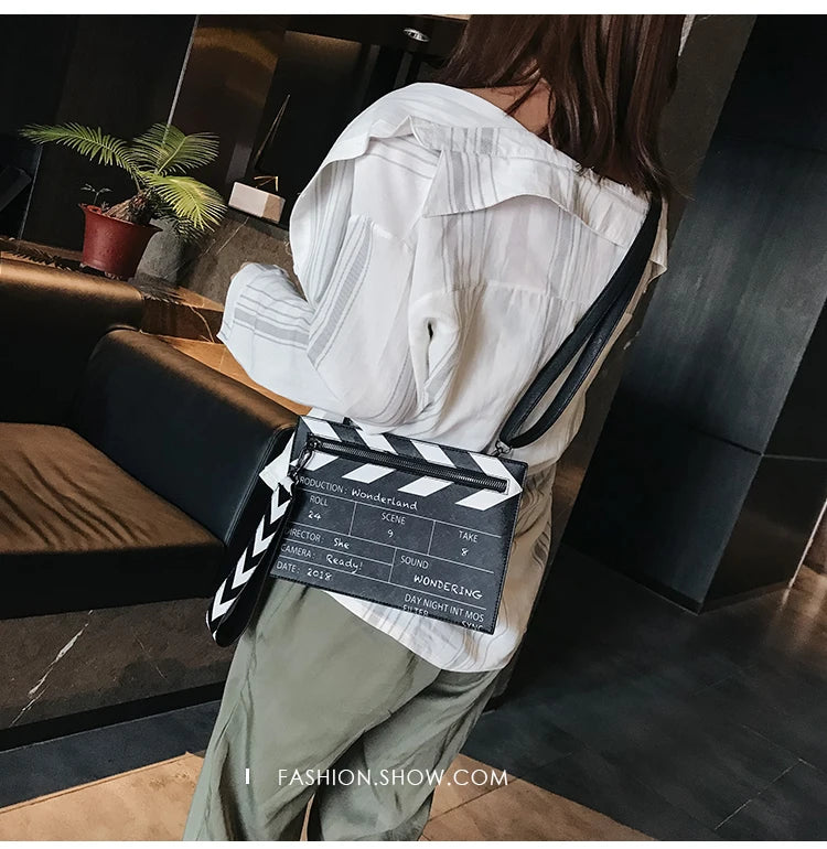 Funny Movie Prop Design Shoulder Bag | Creative Letter Print Clutch Bag