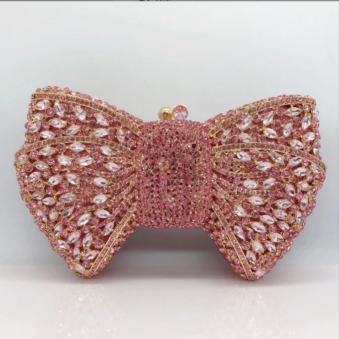 The Siren-Glow Bow Clutch Luxury Diamond-Inlaid Evening Bag