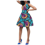 African Bazin Riche Mini Dress for Women | Traditional Short Brocade Attire