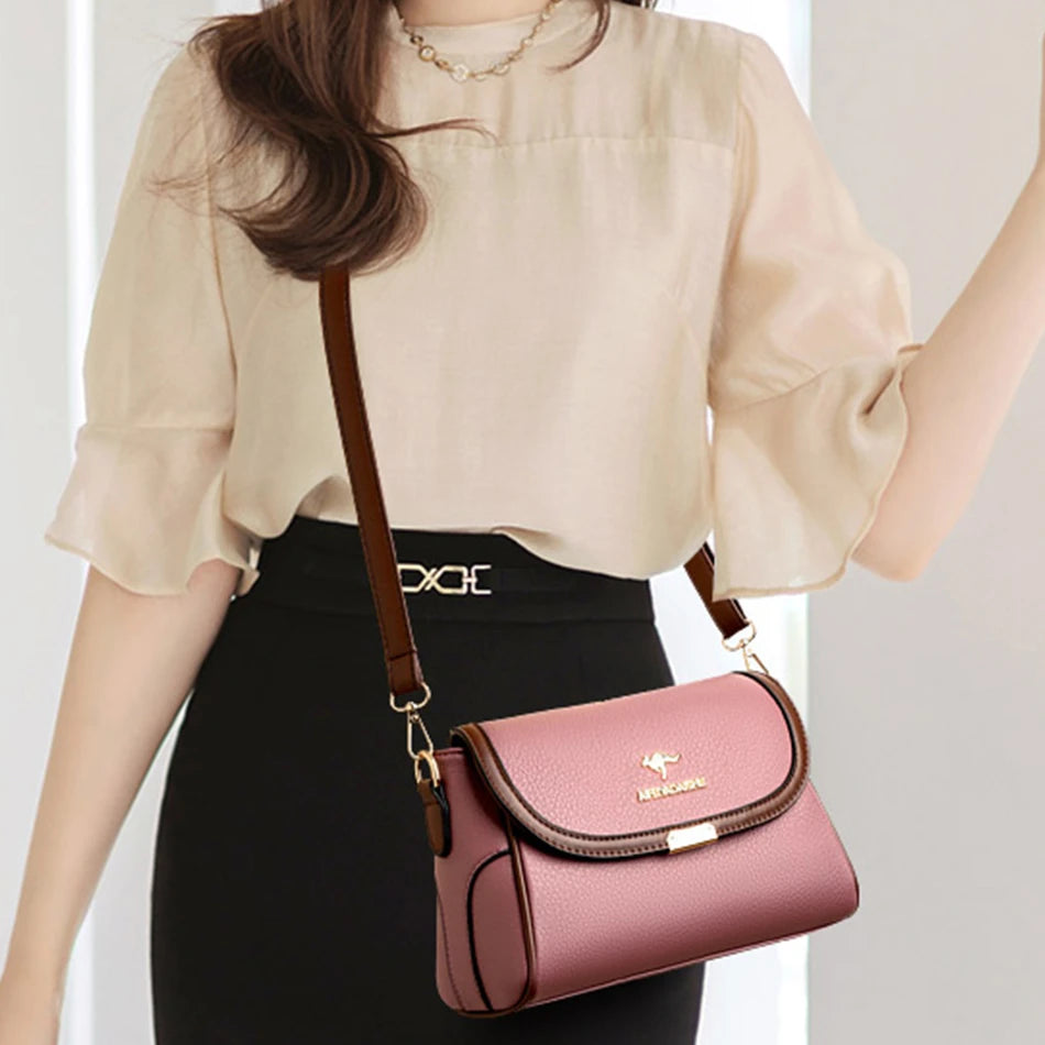 Die Petite-Luxe Silhouette einfarbige Handtasche aus hochwertigem Leder