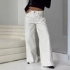 Damen Loose Fit Gestreifte Jeans – Lässige Wide Leg Jeans im europäischen und amerikanischen Stil