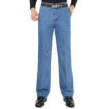 Men's High-Quality Cotton Stretch Jeans | Spring & Autumn Dark Blue Denim