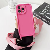 Crossbody Lanyard Silicone Case for iPhone 17 16 15 14 13 12 11 Pro Max