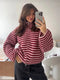 Women’s Casual Turtleneck Ribbed Sweater – Loose Full Sleeve Zipper Cardigan