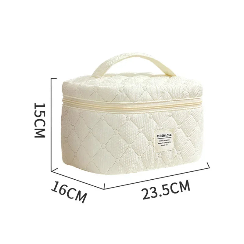 Das „Vintage-Bloom“-Trio: Stepp-Baumwoll-Kosmetiktaschen-Set