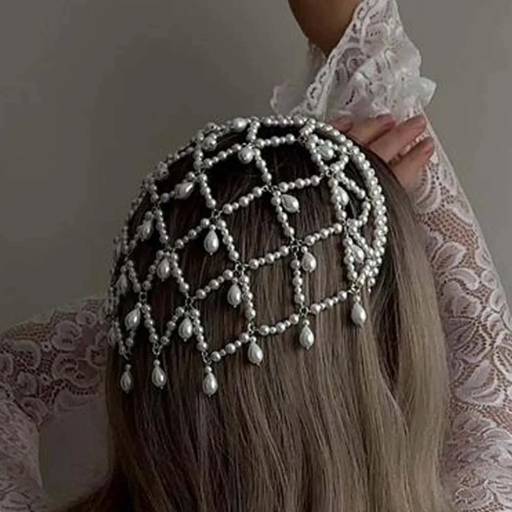 Bohemian Grid Hollowed Pendant Headdress for Women