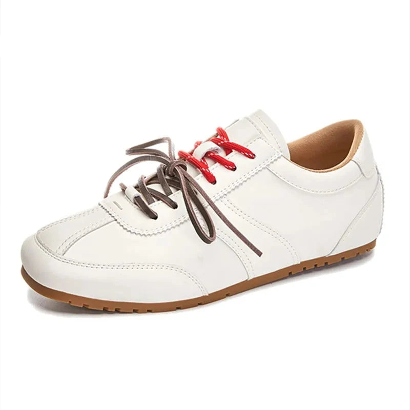 Women’s Genuine Leather German Training Shoes – Retro "Forrest Gump" Sneakers