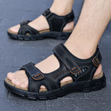 Men's Classic Genuine Leather Sandals – Premium Summer Outdoor Sandals