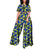 Ankara Print Short Blouse and Pants Tracksuit, Traditional Dashiki Clothing