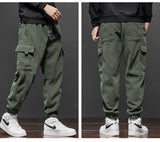 Men’s Winter Fleece Corduroy Cargo Pants – Thick Warm Work Trousers