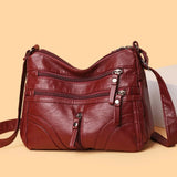 Matching-All Kunstleder-Messenger Bag | Premium PU-Umhängetasche für Damen