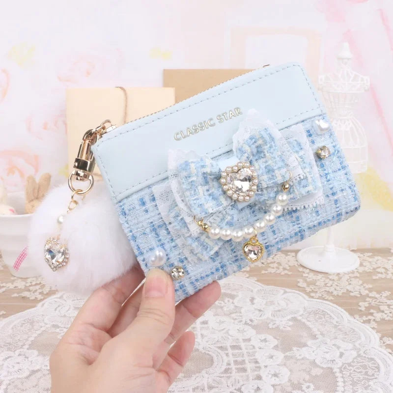 Das Petite-Bow Silhouette Lolita Kurzportemonnaie