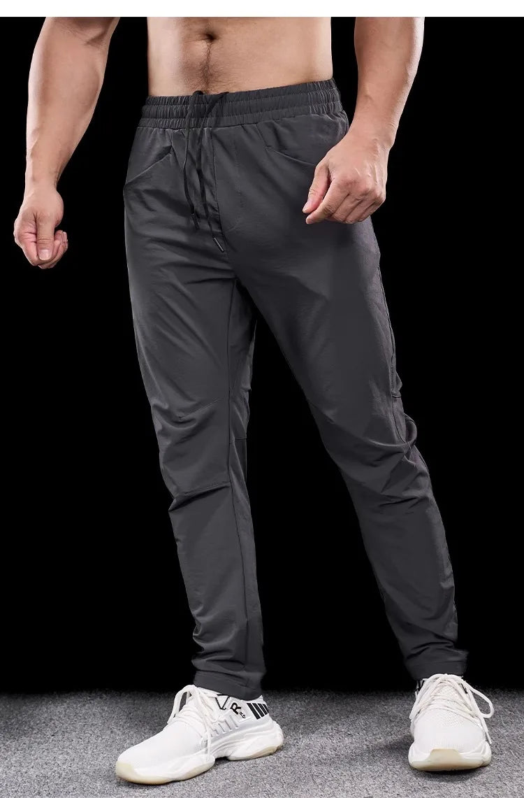 Men’s Micro-Elastic Gym Fitness Trousers | New Quick-Drying Running Training Pants