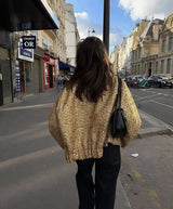 Goldene Pailletten Bomberjacke für Damen – Glitzernde Jacke