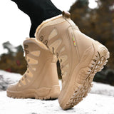 Herren Winterstiefel - Wasserdichte Schneestiefel - Rutschfeste Outdoor-Wanderschuhe