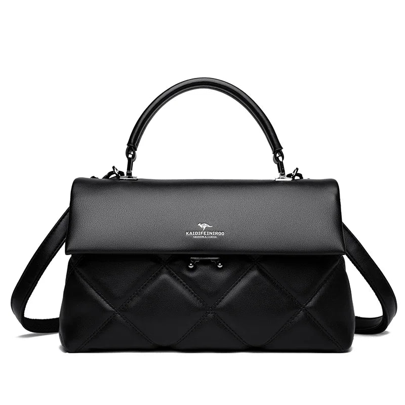 The Seoul-Chic Silhouette Luxury Soft Leather Handbag