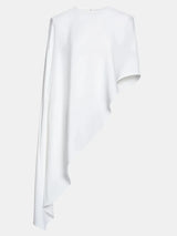 Fashion Satin Tank Top for Women Featuring a Sophisticated Drape and Short Cap Sleeves