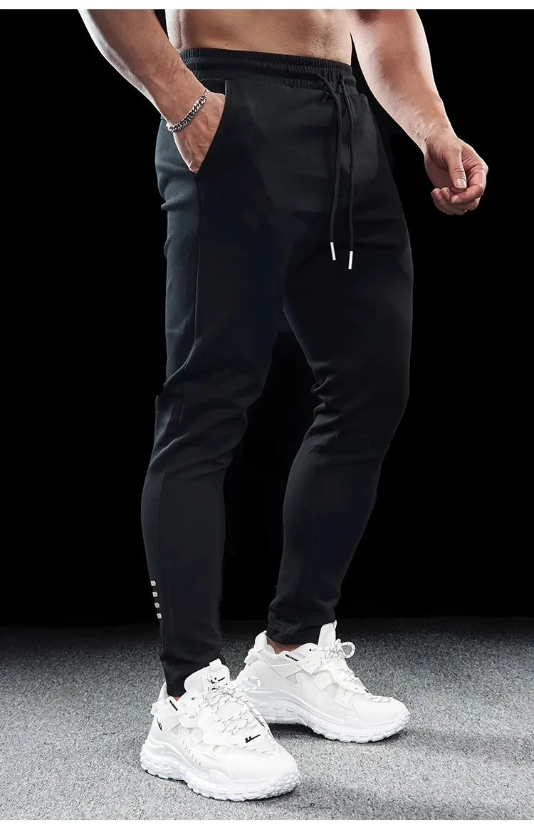 Men’s Slim-Stretch Gym Fitness Trousers | Quick-Drying Breathable Training Pants
