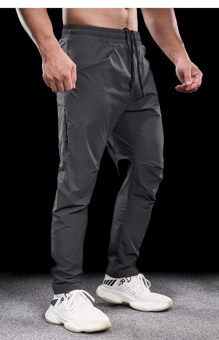 Men’s Micro-Elastic Gym Fitness Trousers | New Quick-Drying Running Training Pants
