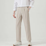 Men’s Smooth Business Suit Pants – Formal Work Trousers, Slim Fit Ankle & Full Length Slacks