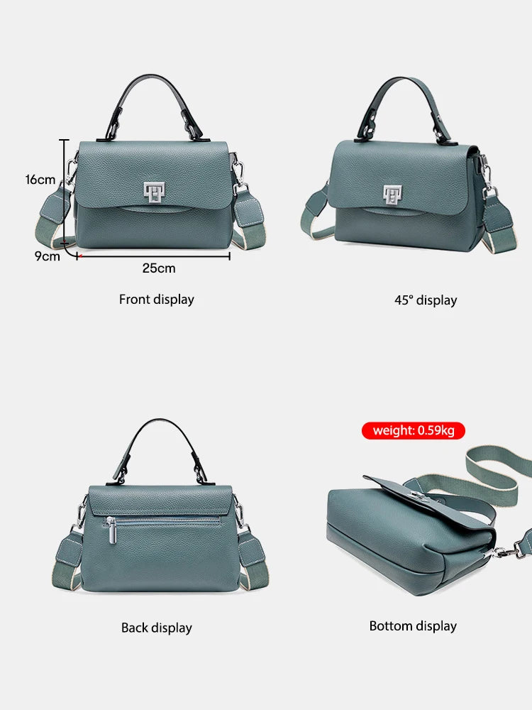 Die Envelope-Elite Henkeltasche aus echtem Leder