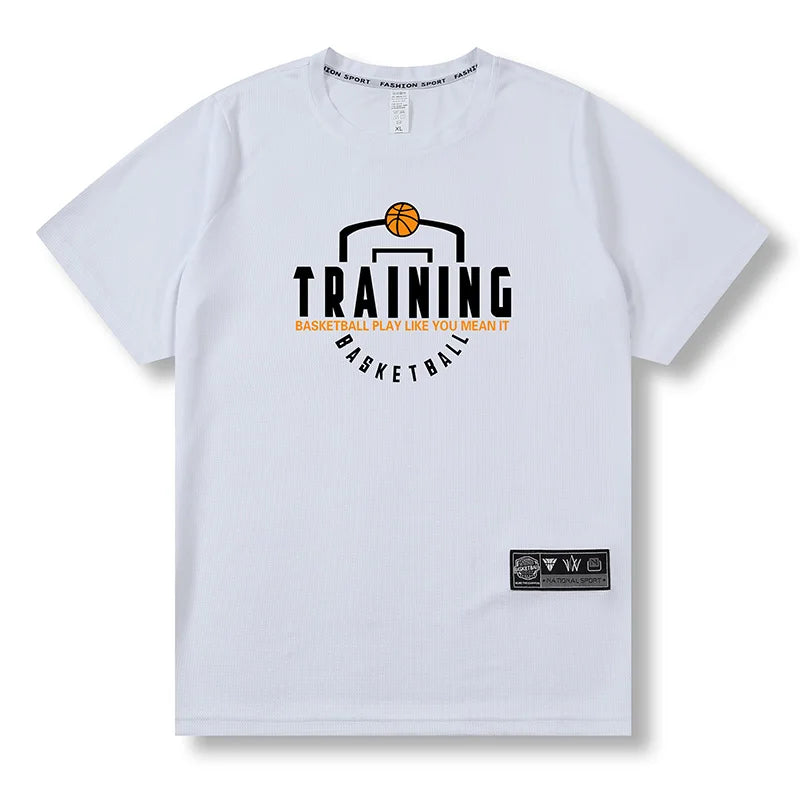 Herren lockeres Outdoor-Basketball-T-Shirt | Sommer schnelltrocknendes Streetwear-T-Shirt