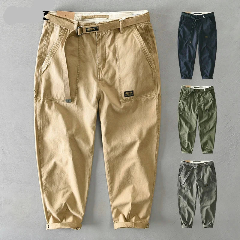 Men's Casual Cotton Cargo Pants | Fashion Loose Big Pocket Trousers