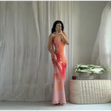 Elegantes Damen-Neckholder-Kleid mit Band – Figurformendes, ärmelloses, schulterfreies Abendkleid