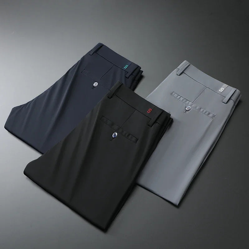 Herren-Eisseiden-Business-Casual-Hose | Ultraleichte, schnelltrocknende Sommeranzughose