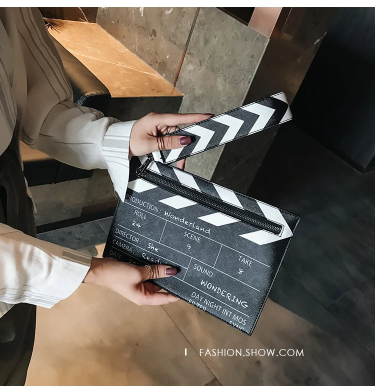 Funny Movie Prop Design Shoulder Bag | Creative Letter Print Clutch Bag