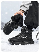 Herren Winterstiefel - Wasserdichte Schneestiefel für Herren - Rutschfeste Outdoor-Wanderschuhe