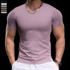 Herren hochelastisches Fitness-Trainings-T-Shirt | Atmungsaktives, eng anliegendes Sport-Laufshirt