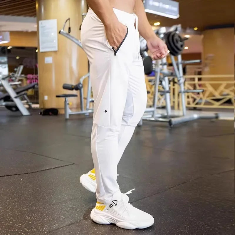 Herren Spandex Laufhose | Atmungsaktive, schnelltrocknende Gym Jogginghose