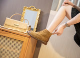 Damen Stiefeletten aus echtem Leder – Retro-Stiefeletten aus Wildleder im britischen Stil