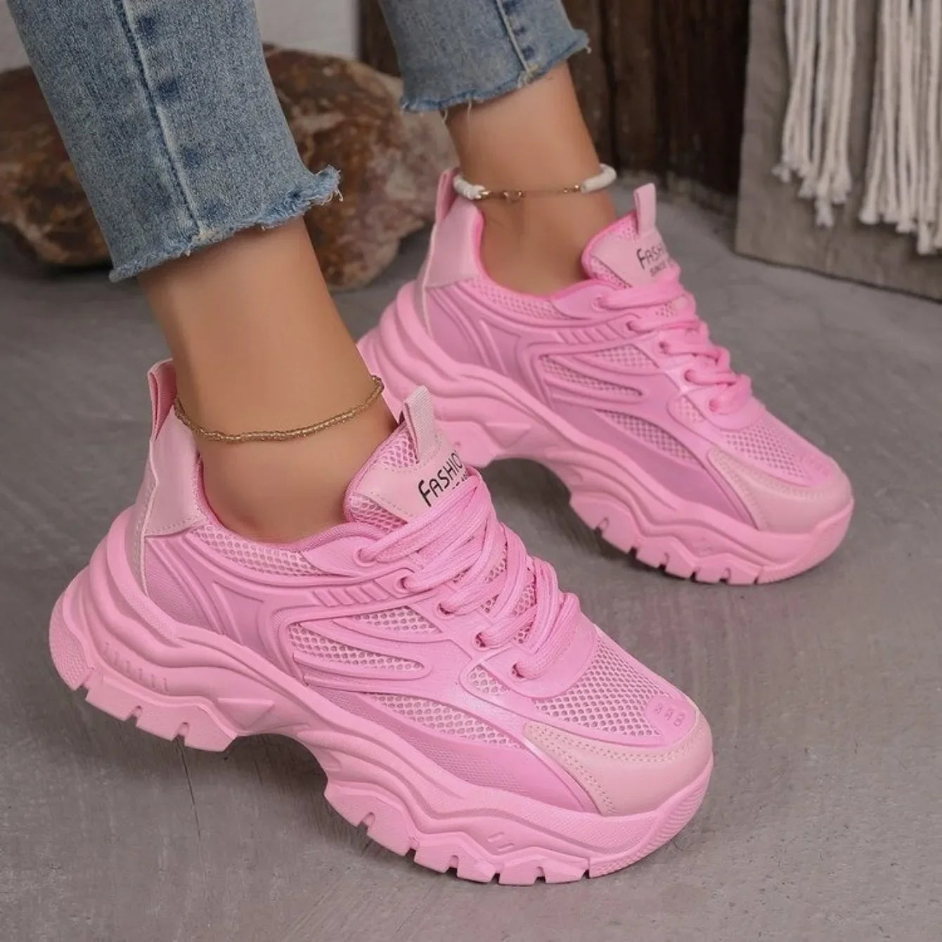The Urban Designer Trainer: Women’s Chunky Platform Lightweight Sneakers