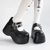 Nameless Witch 2.0 Gothic Platform Wedge Mary Janes
