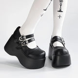 Nameless Witch 2.0 Gothic Platform Wedge Mary Janes