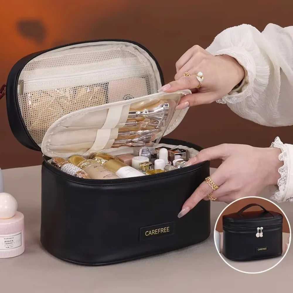 Luxuriöse Kosmetiktasche aus PU-Leder für Frauen